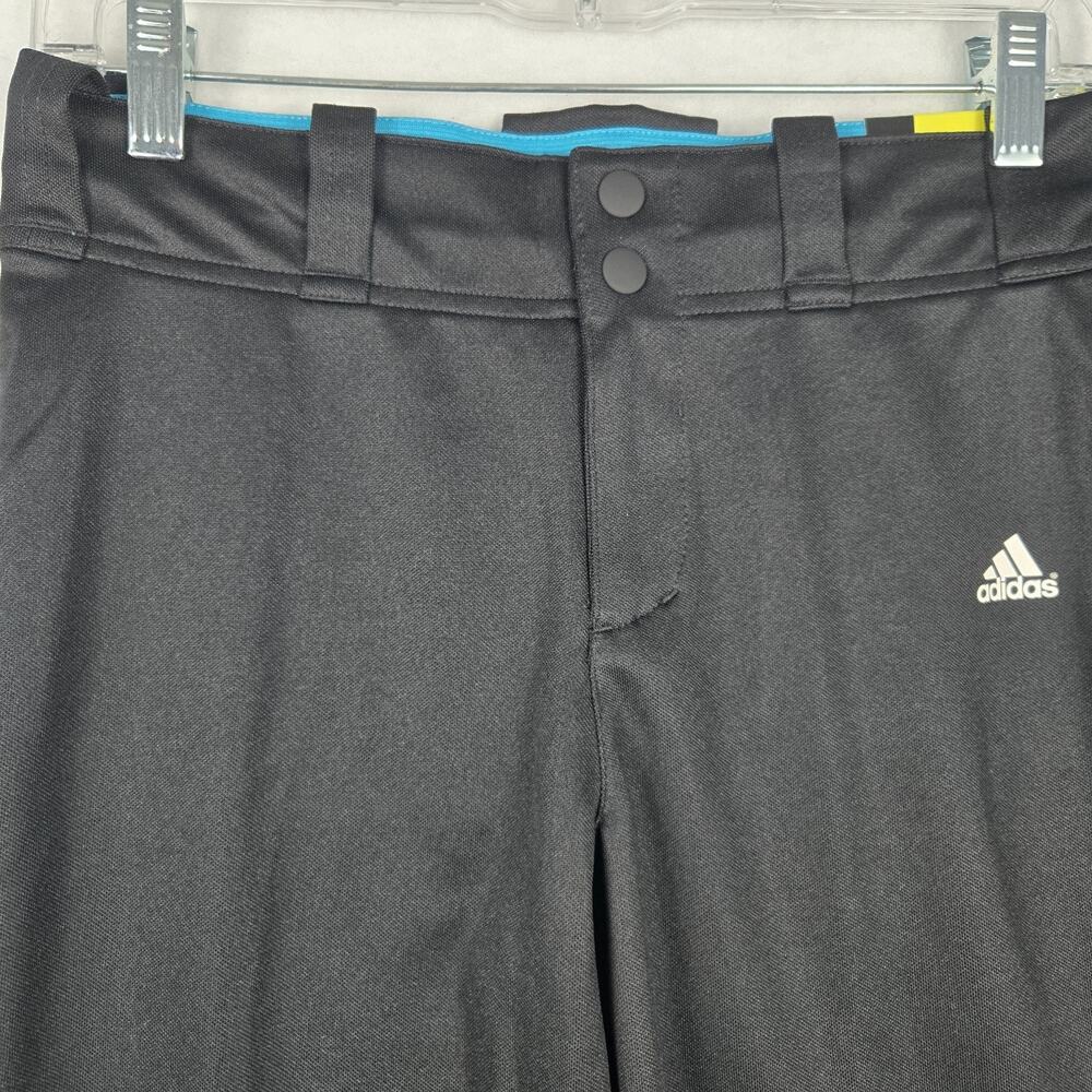 NWT Adidas Softball Pants Girls L Y13-14 Black Stretch Sporty Uniform Classic - Picture 6 of 9